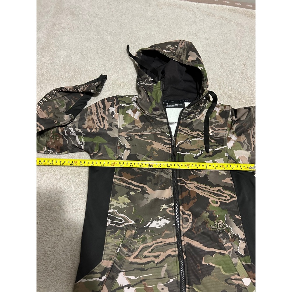 Under Armour Full Zip‎ Hoodie Womens Small Camo Threadborne Hunting Jacket - Picture 11 of 11